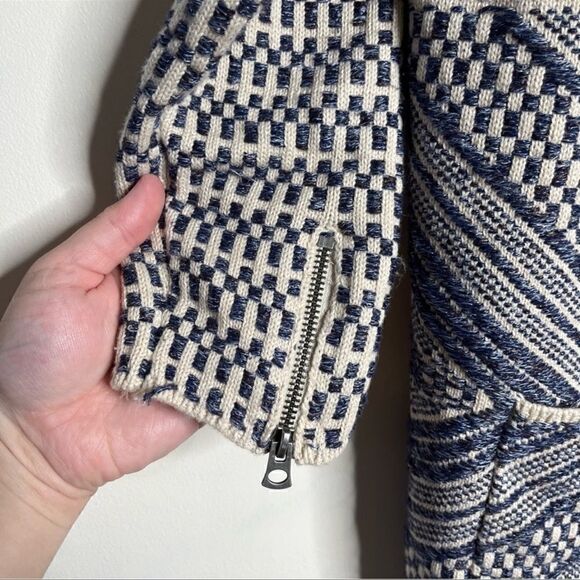 Lucky Brand- Women’s Fringe Open Front Cardigan Boho Aztec Print, Size Medium - Picture 11 of 12